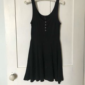 Vintage Forever 21 Stretchy Skater Dress With Snap Details